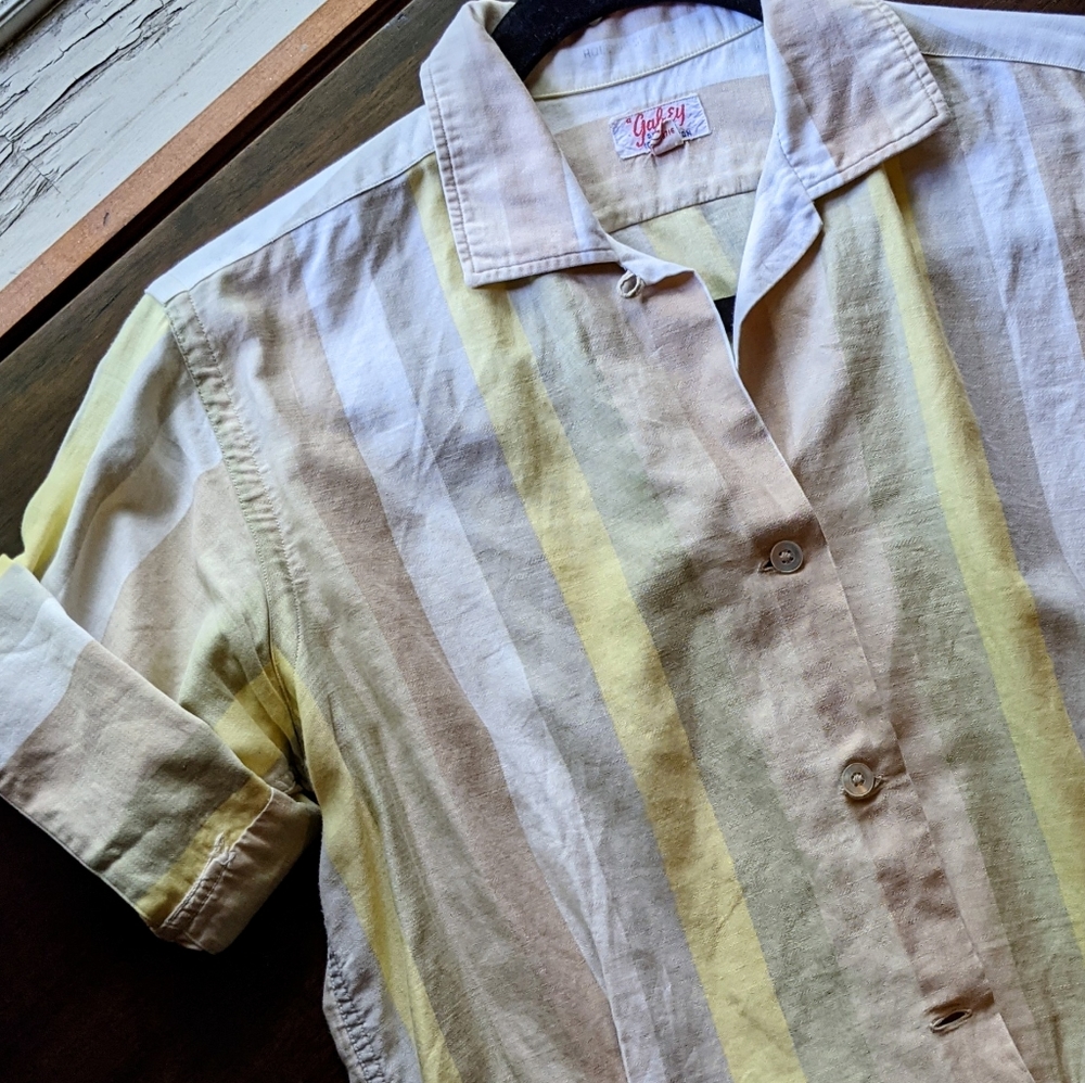 Vintage · Striped Cotton Button Up